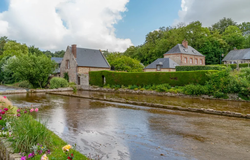 Scenery around river Veules at Veules-les-Roses,