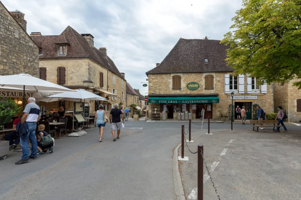medieval town of Domme in the Dordogne France.