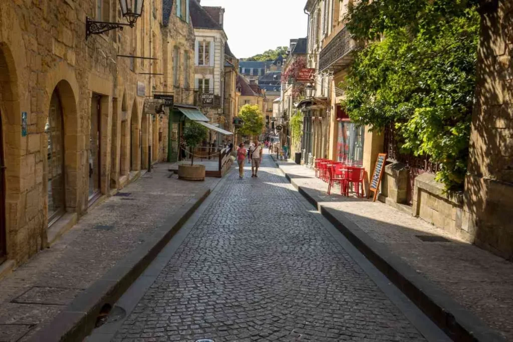 Fenelon street in Sarlat la Caneda in Dordogne Department