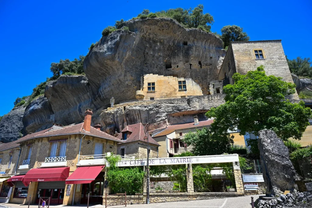 Aerial view of luxury chateau rental in France