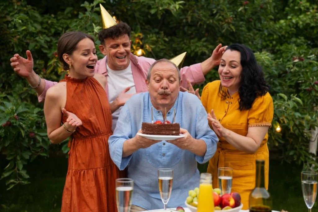 Family birthday celebration during a France getaway