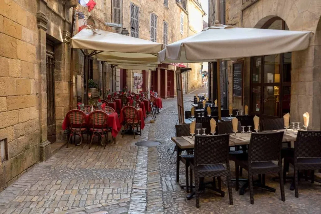 city of Sarlat la Caneda in Dordogne Department