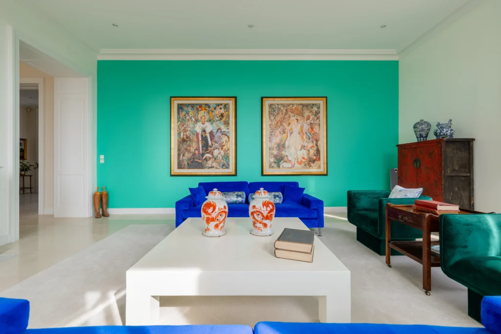 Light-Filled Château Lounge with Scenic Views