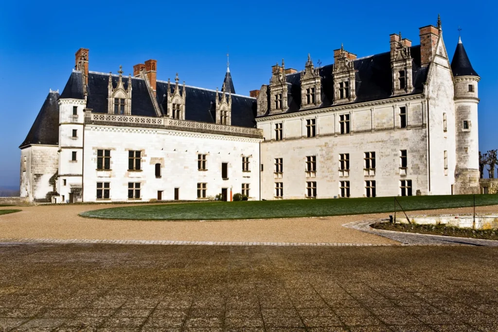 Exterior view of the Royal Château d’Amboise overlooking the Loire Valley