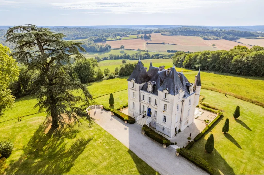 Château surrounded by green countryside