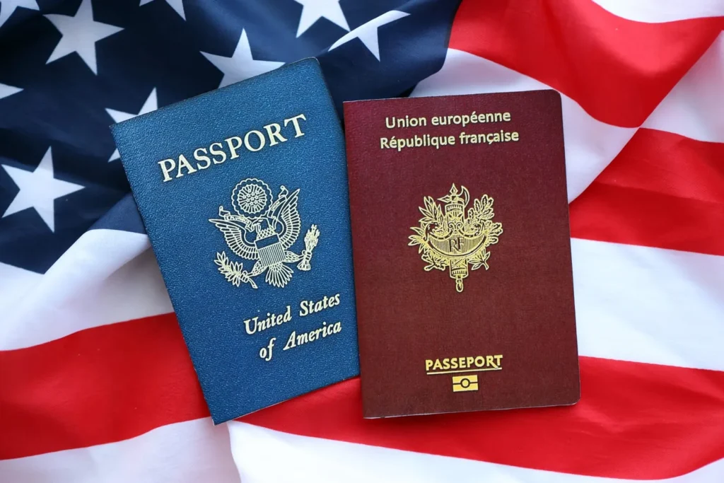 U.S. and French passports