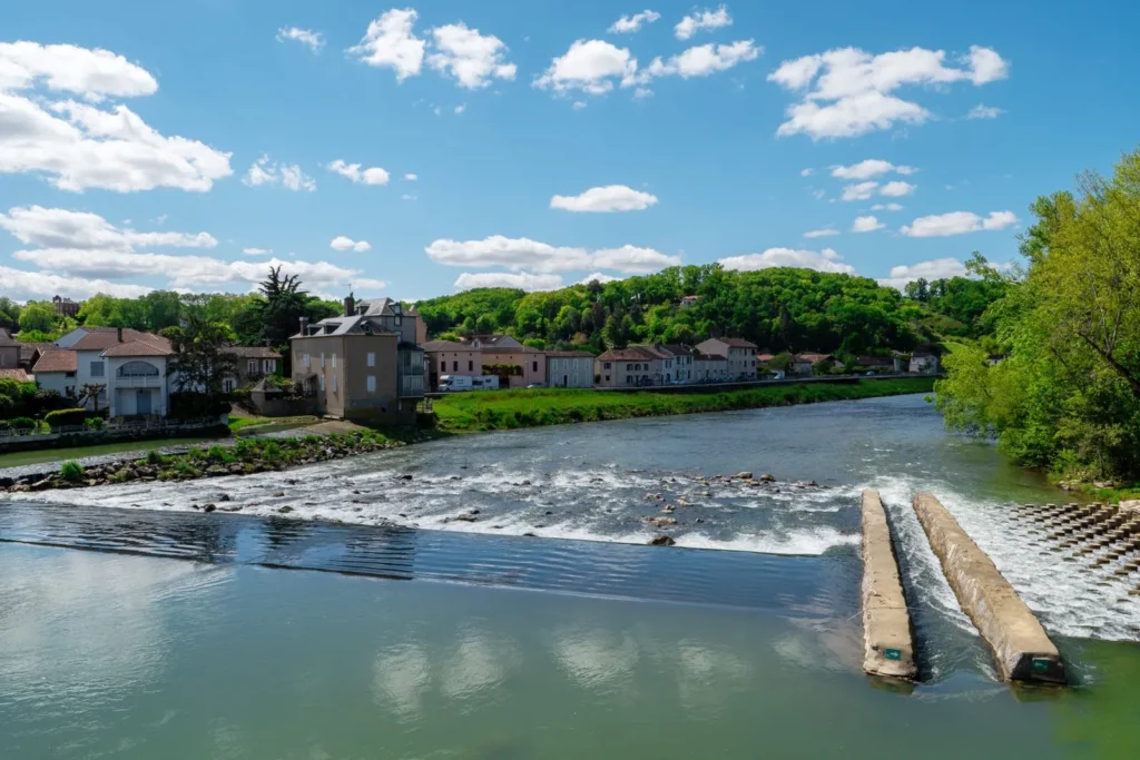 Adour river. New Aquitaine. Les Landes, France