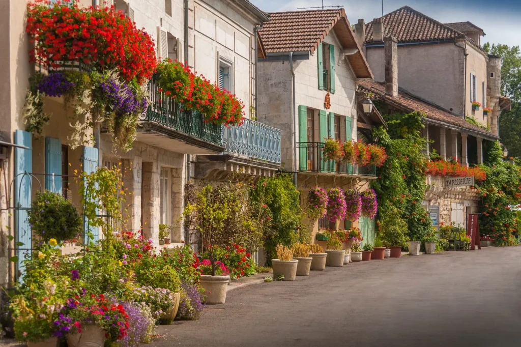 Medieval town of Brantome in the Dordogne