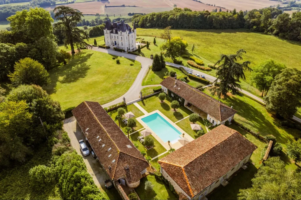 Luxury château estate with gardens and pool in France