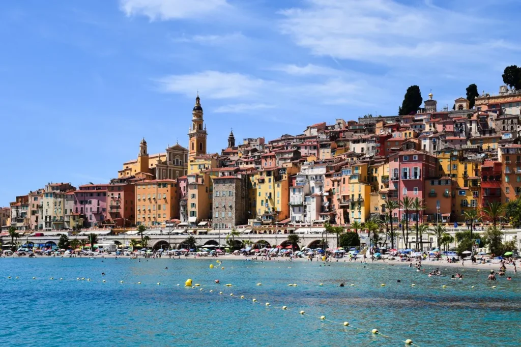 Colorful seaside town on the French Riviera