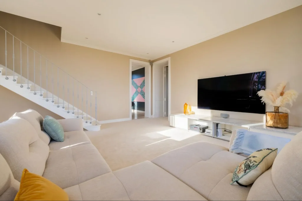 Bright luxury villa living room