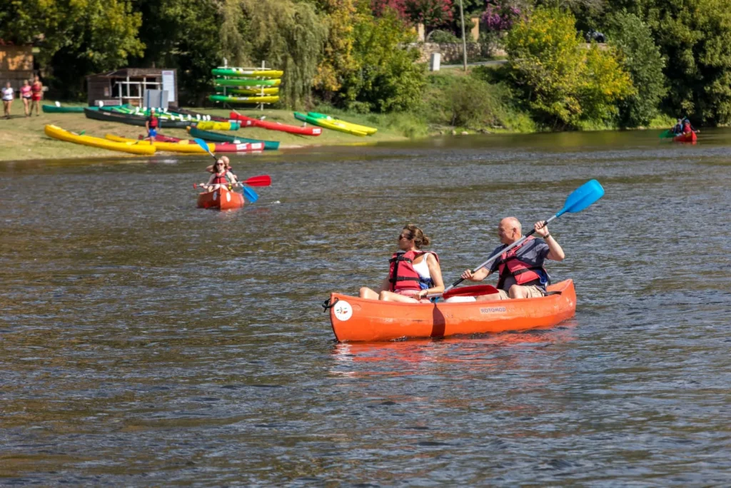 Canoeing on a French river