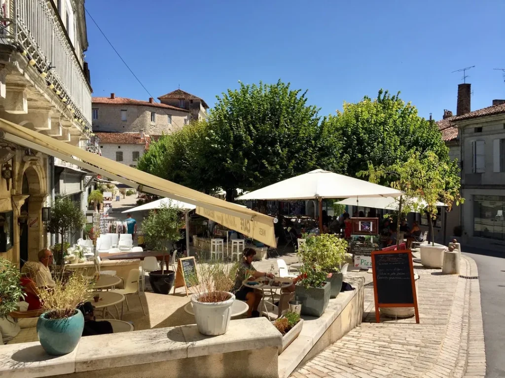 Sunny French village café