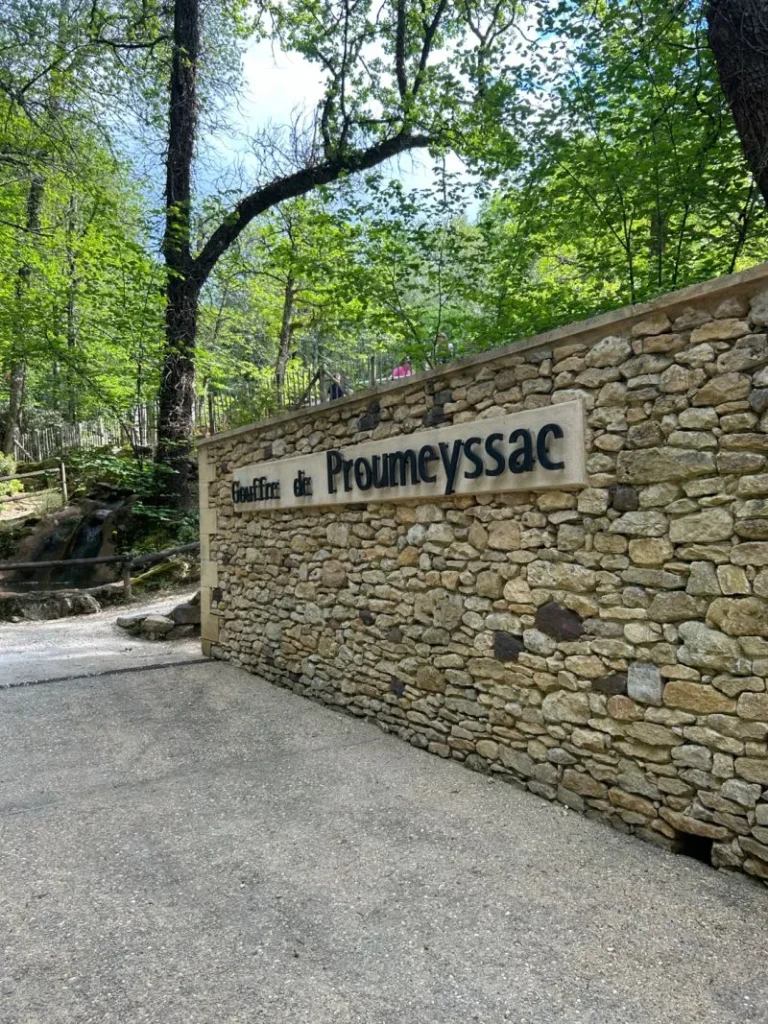 Gouffre de Proumeyssac entrance in Dordogne