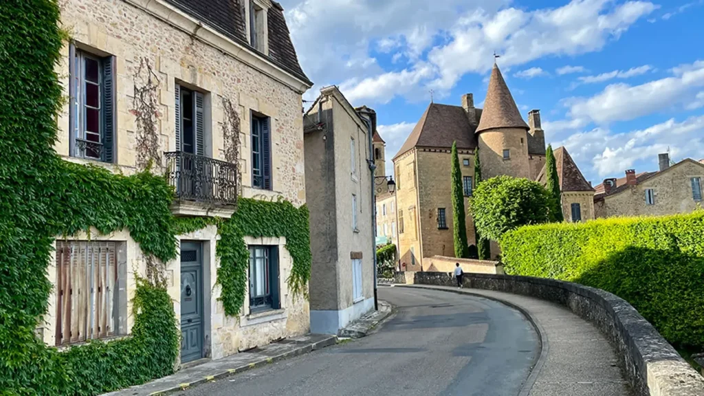 Historic architecture in Belvès old town