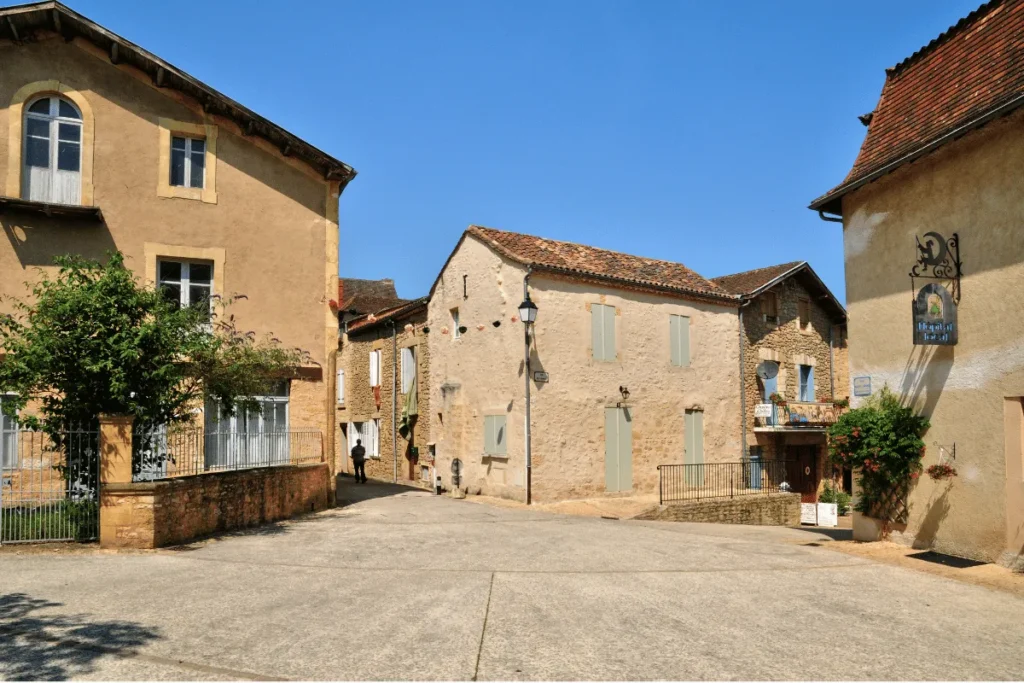 Historic stone houses in Belvès